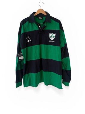 Live For Rugby Shirt Jersey Polo Ireland Long Sleeve Striped  XXL NWT